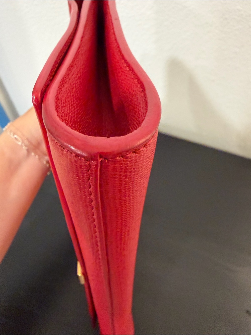 Yves Saint Laurent Leather Clutch in Red - Picture 7 of 15